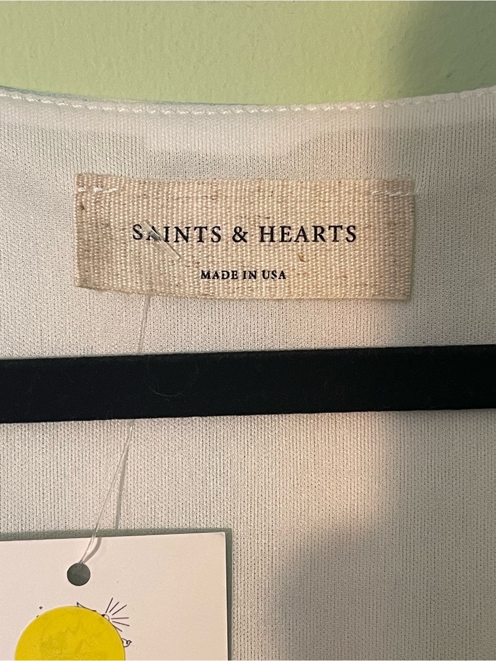 NWT- Saints & Hearts soft pastel smocked waist peplum blouse. Size large. - Picture 8 of 8
